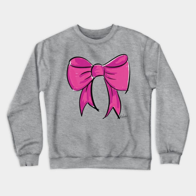 Pink Bow Crewneck Sweatshirt by loeye